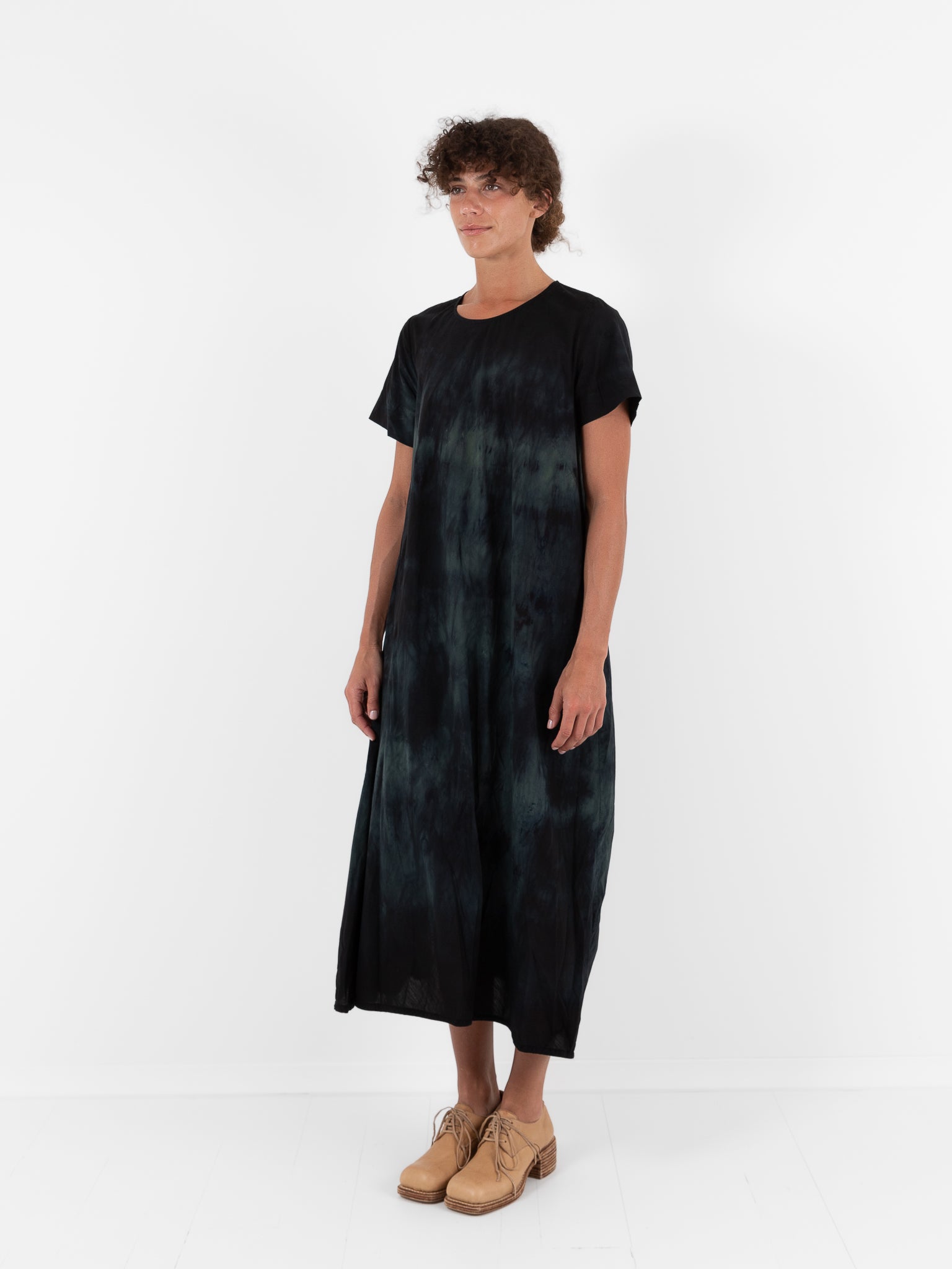 Atelier Suppan Twisted Dress 46 in Blue Green - ATELIER SUPPAN at Worthwhile - shop DRESS