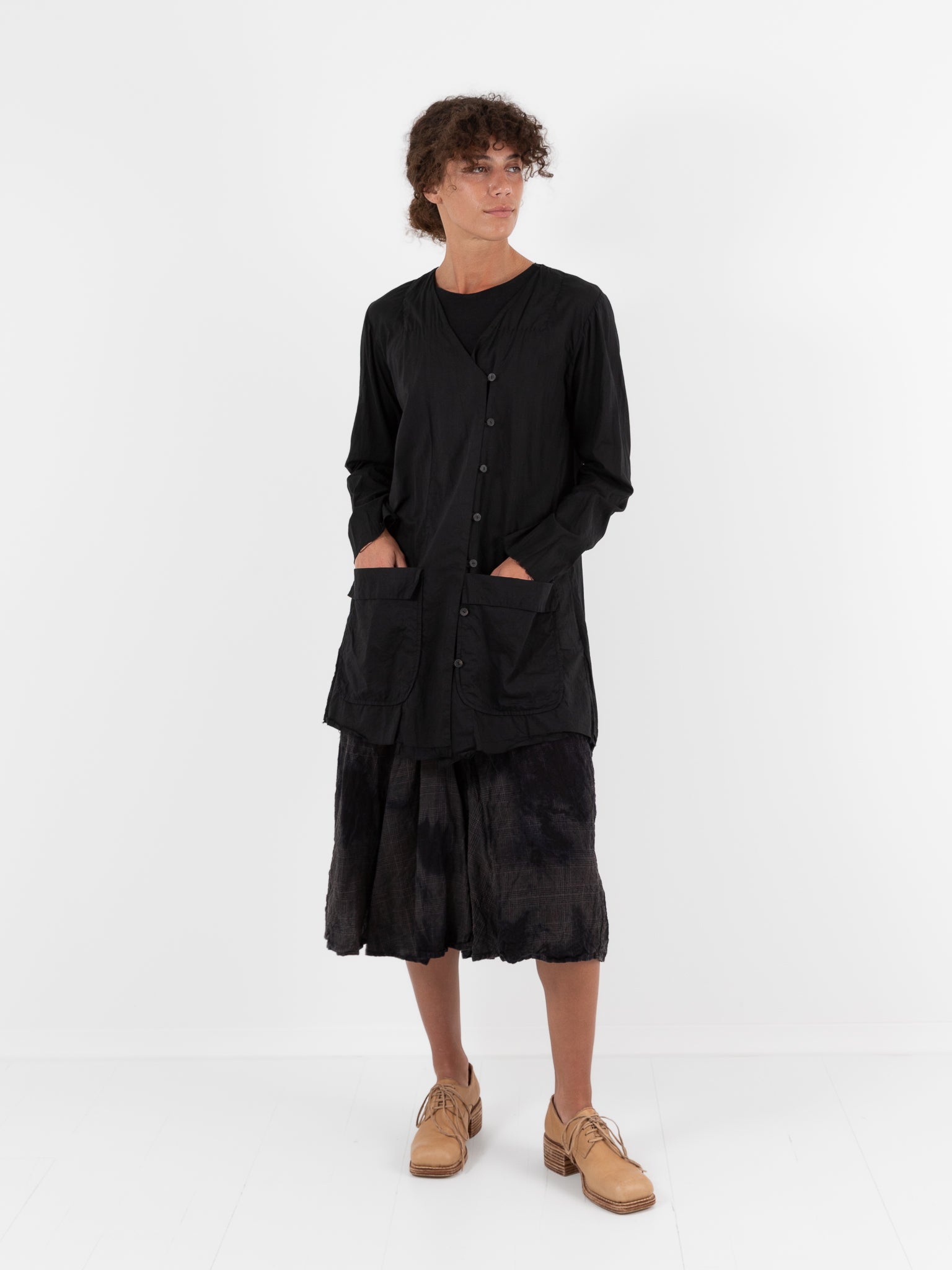 Atelier Suppan Front Pocket Shirt 36 in Dark - ATELIER SUPPAN at Worthwhile - shop TOP