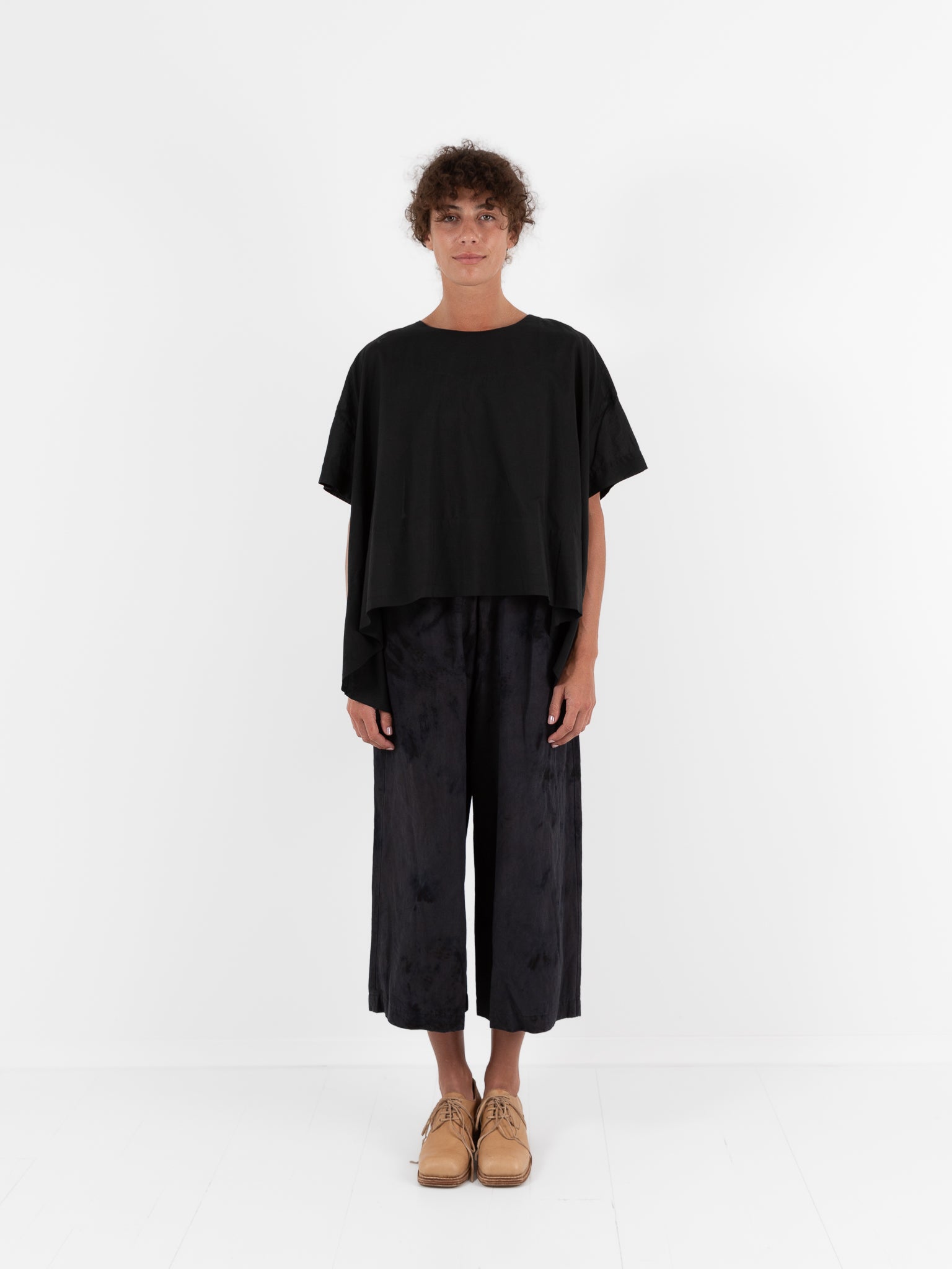 Atelier Suppan Oversize Top 45 in Black - ATELIER SUPPAN at Worthwhile - shop TOP
