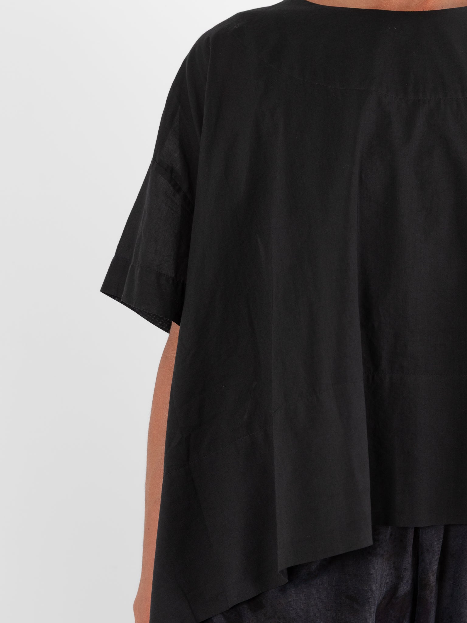 Atelier Suppan Oversize Top 45 in Black - ATELIER SUPPAN at Worthwhile - shop TOP