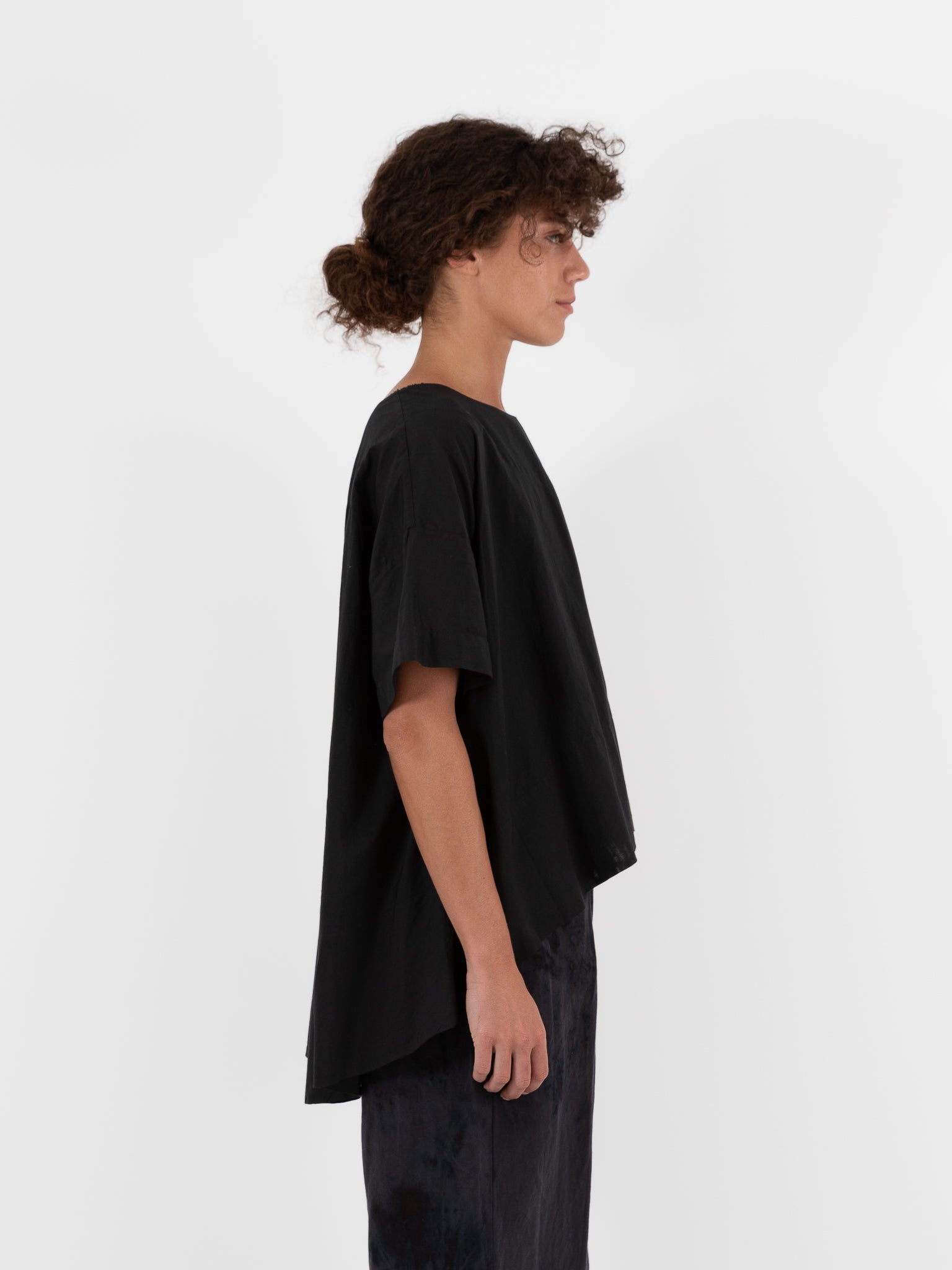 Atelier Suppan Oversize Top 45 in Black - ATELIER SUPPAN at Worthwhile - shop TOP