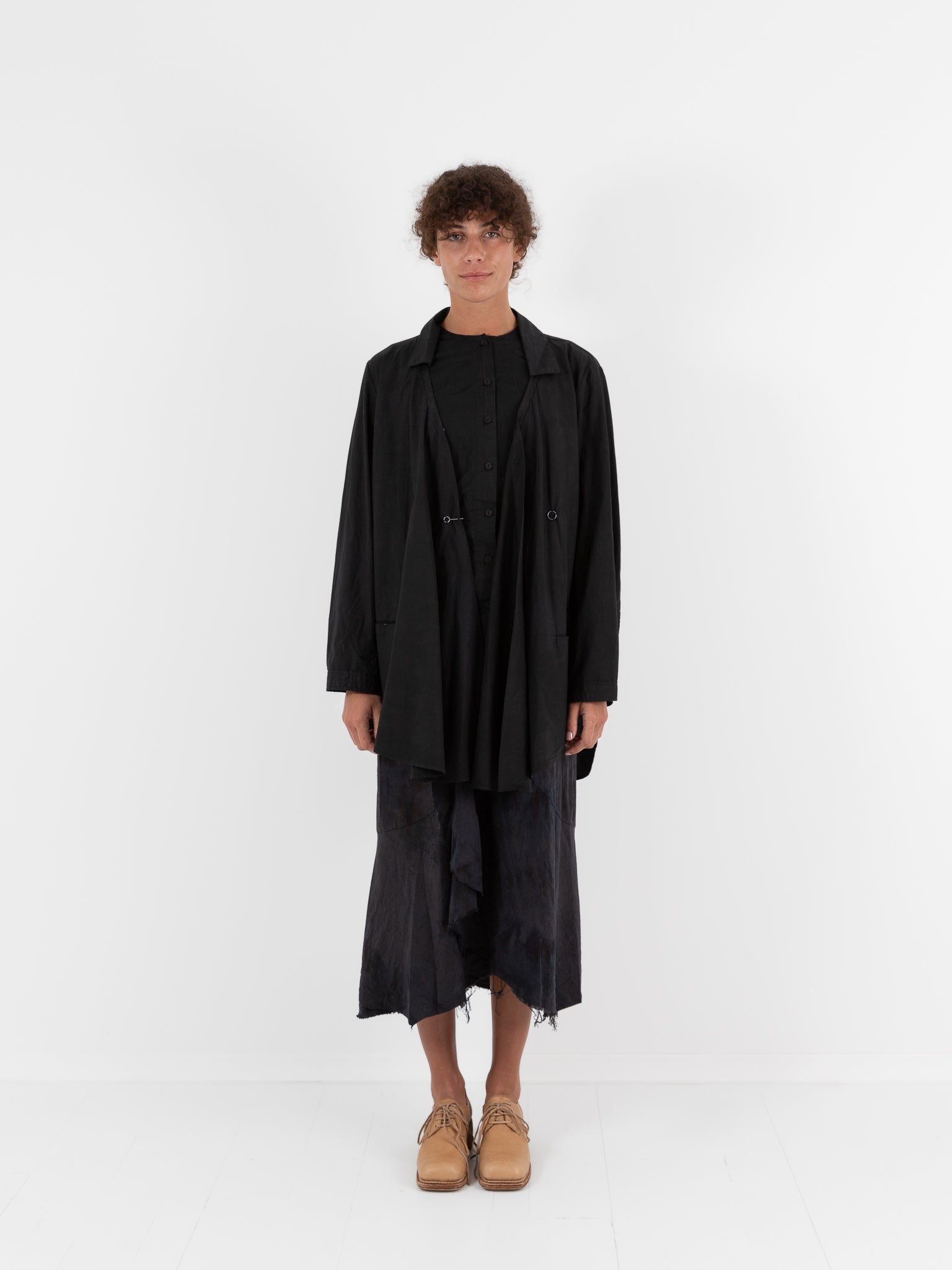 Atelier Suppan Shirt Jacket 35 with Round Hook in Dark - ATELIER SUPPAN at Worthwhile - shop JACKET