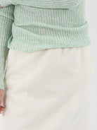 Auralee Fulled Wool Silk Skirt in Ivory - AURALEE at Worthwhile - shop SKIRT
