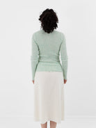 Auralee Fulled Wool Silk Skirt in Ivory - AURALEE at Worthwhile - shop SKIRT