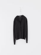 Auralee High Gauge Cashmere Cardigan Top in Charcoal - AURALEE at Worthwhile - shop CARDIGAN