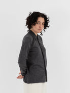 Auralee High Gauge Cashmere Cardigan Top in Charcoal - AURALEE at Worthwhile - shop CARDIGAN
