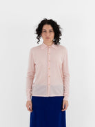Auralee High Gauge Cashmere Cardigan Top in Light Pink - AURALEE at Worthwhile - shop CARDIGAN