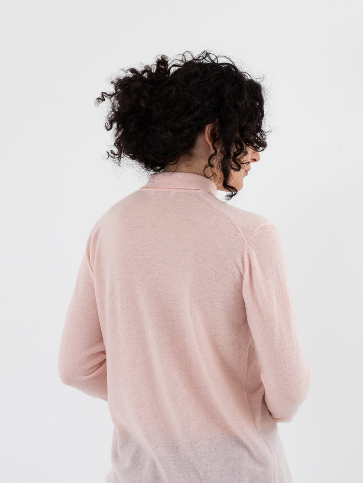 Auralee High Gauge Cashmere Cardigan Top in Light Pink - AURALEE at Worthwhile - shop CARDIGAN