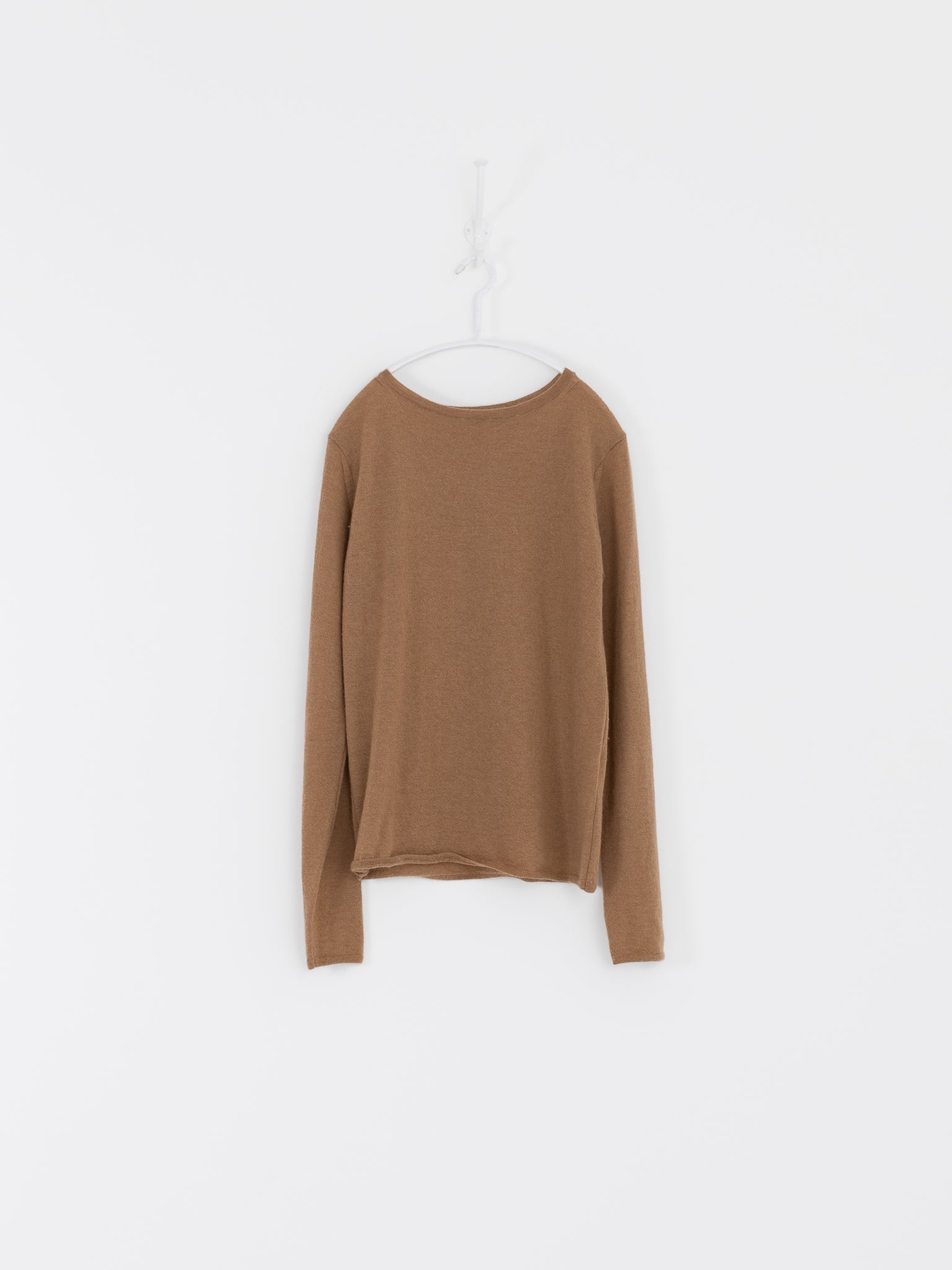 Auralee High Gauge Cashmere Pullover in Light Brown - AURALEE at Worthwhile - shop CARDIGAN