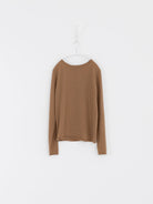 Auralee High Gauge Cashmere Pullover in Light Brown - AURALEE at Worthwhile - shop CARDIGAN