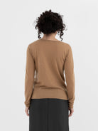 Auralee High Gauge Cashmere Pullover in Light Brown - AURALEE at Worthwhile - shop CARDIGAN