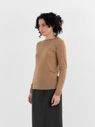 Auralee High Gauge Cashmere Pullover in Light Brown - AURALEE at Worthwhile - shop CARDIGAN