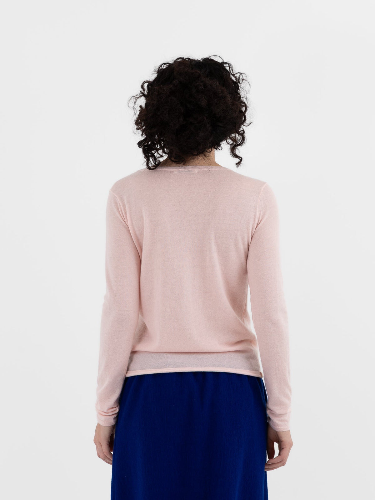 Auralee High Gauge Cashmere Pullover in Light Pink - AURALEE at Worthwhile - shop CARDIGAN
