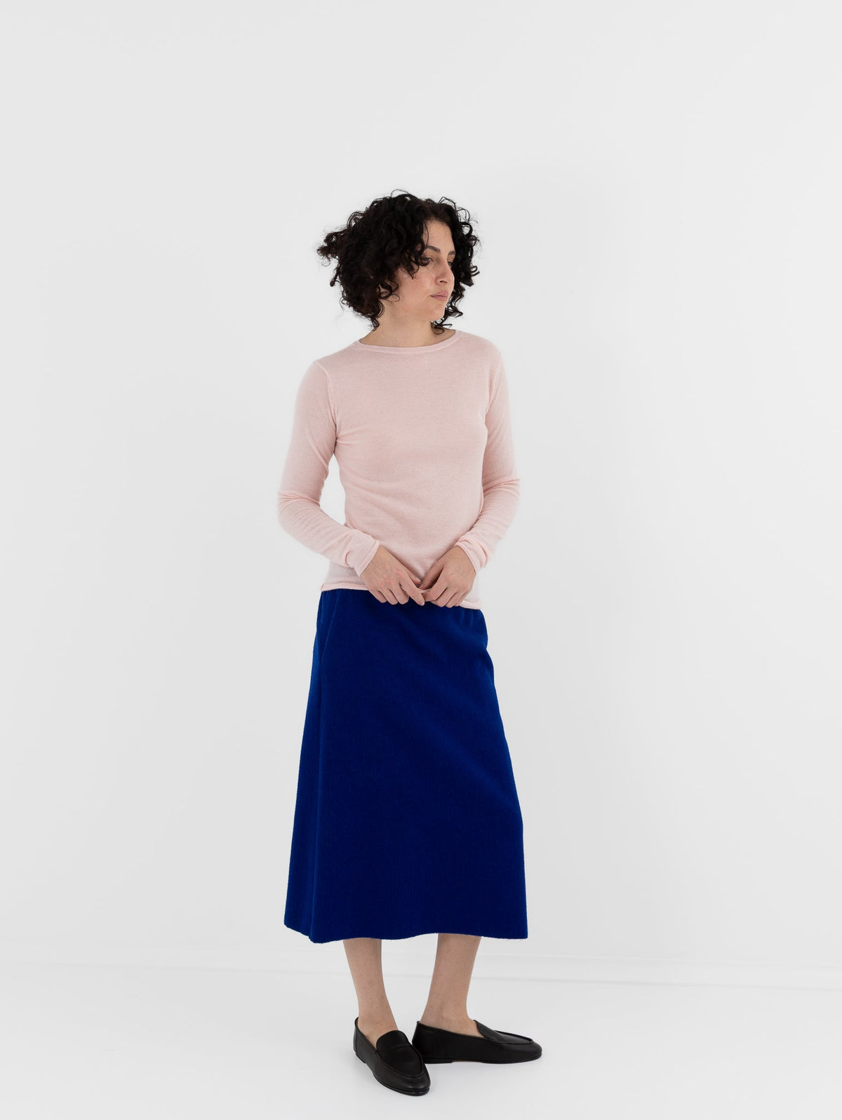 Auralee High Gauge Cashmere Pullover in Light Pink - AURALEE at Worthwhile - shop CARDIGAN