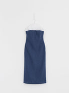 Auralee Homespun Tweed Dress in Dusty Blue - AURALEE at Worthwhile - shop DRESS