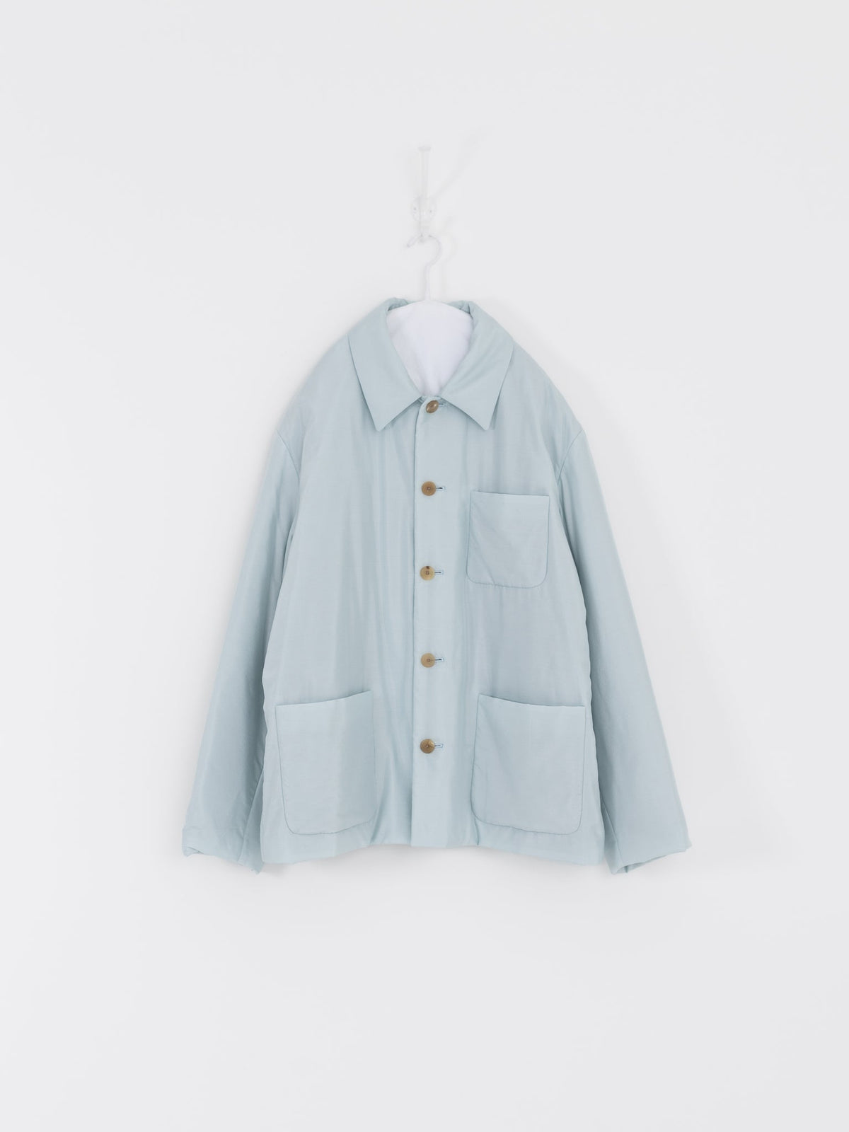 Auralee Light Padded Blouson in Light Blue - AURALEE at Worthwhile - shop TOP
