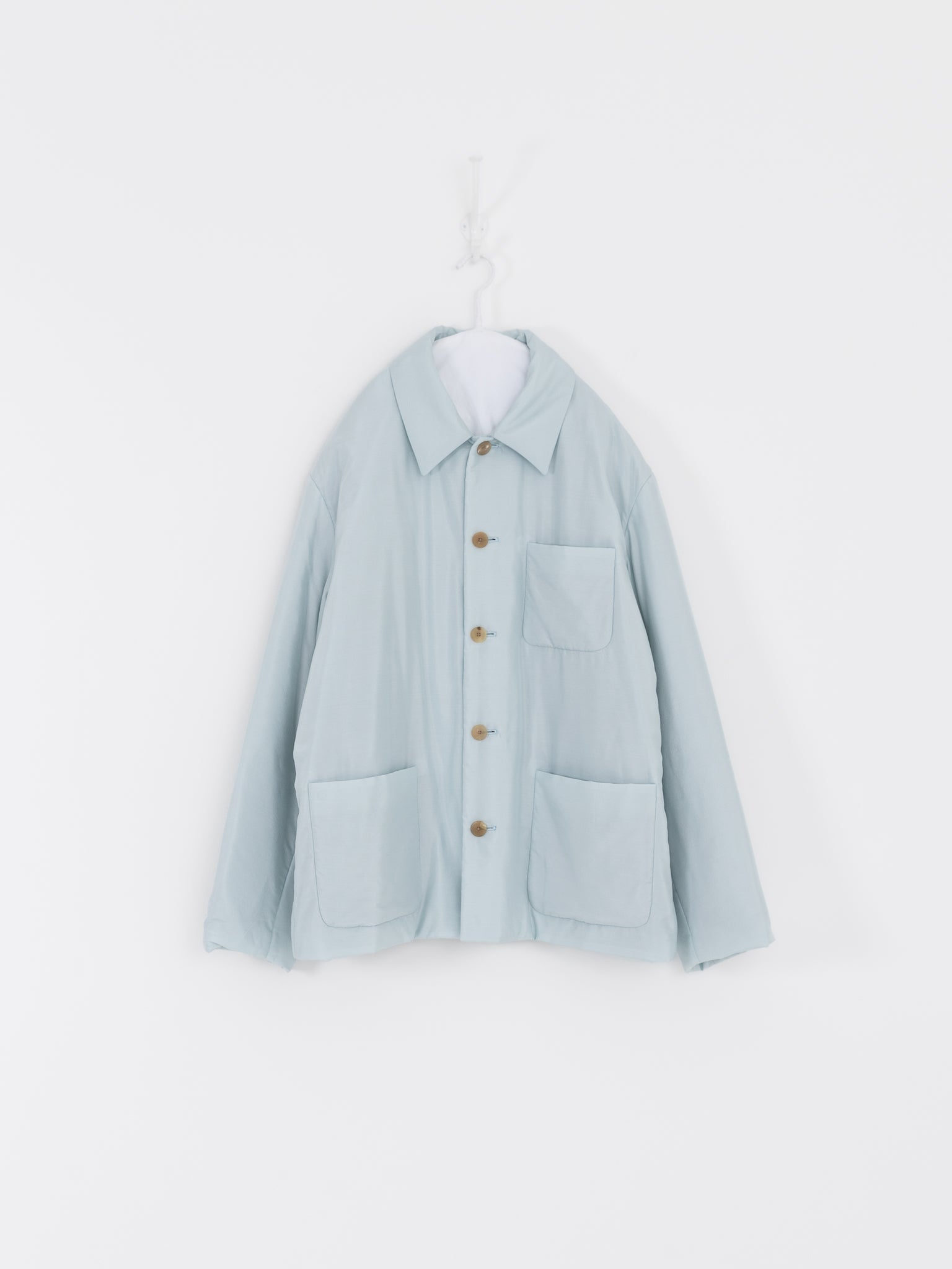 Auralee Light Padded Blouson in Light Blue - AURALEE at Worthwhile - shop TOP
