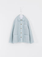 Auralee Light Padded Blouson in Light Blue - AURALEE at Worthwhile - shop TOP