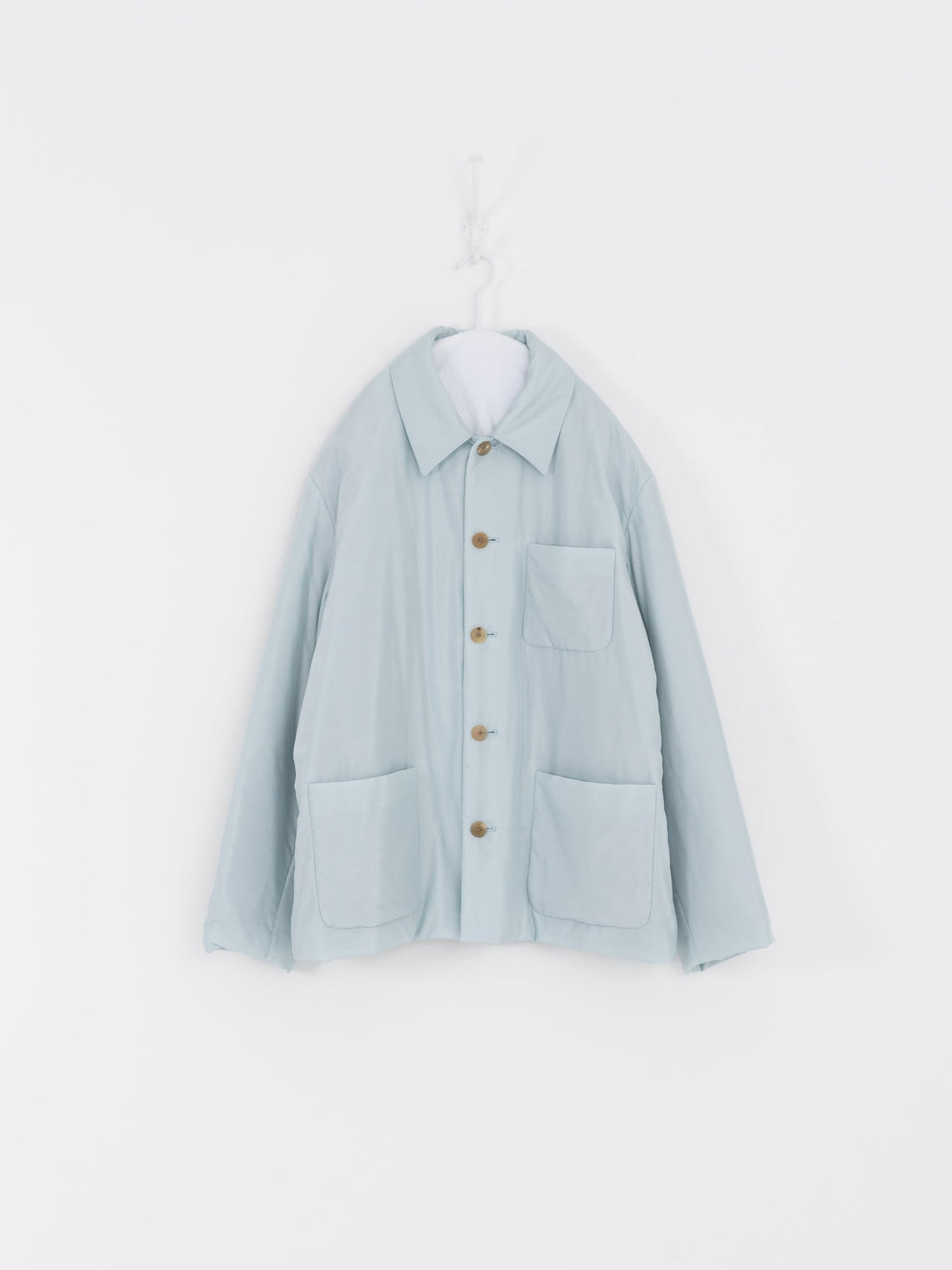Auralee Light Padded Blouson in Light Blue - AURALEE at Worthwhile - shop TOP