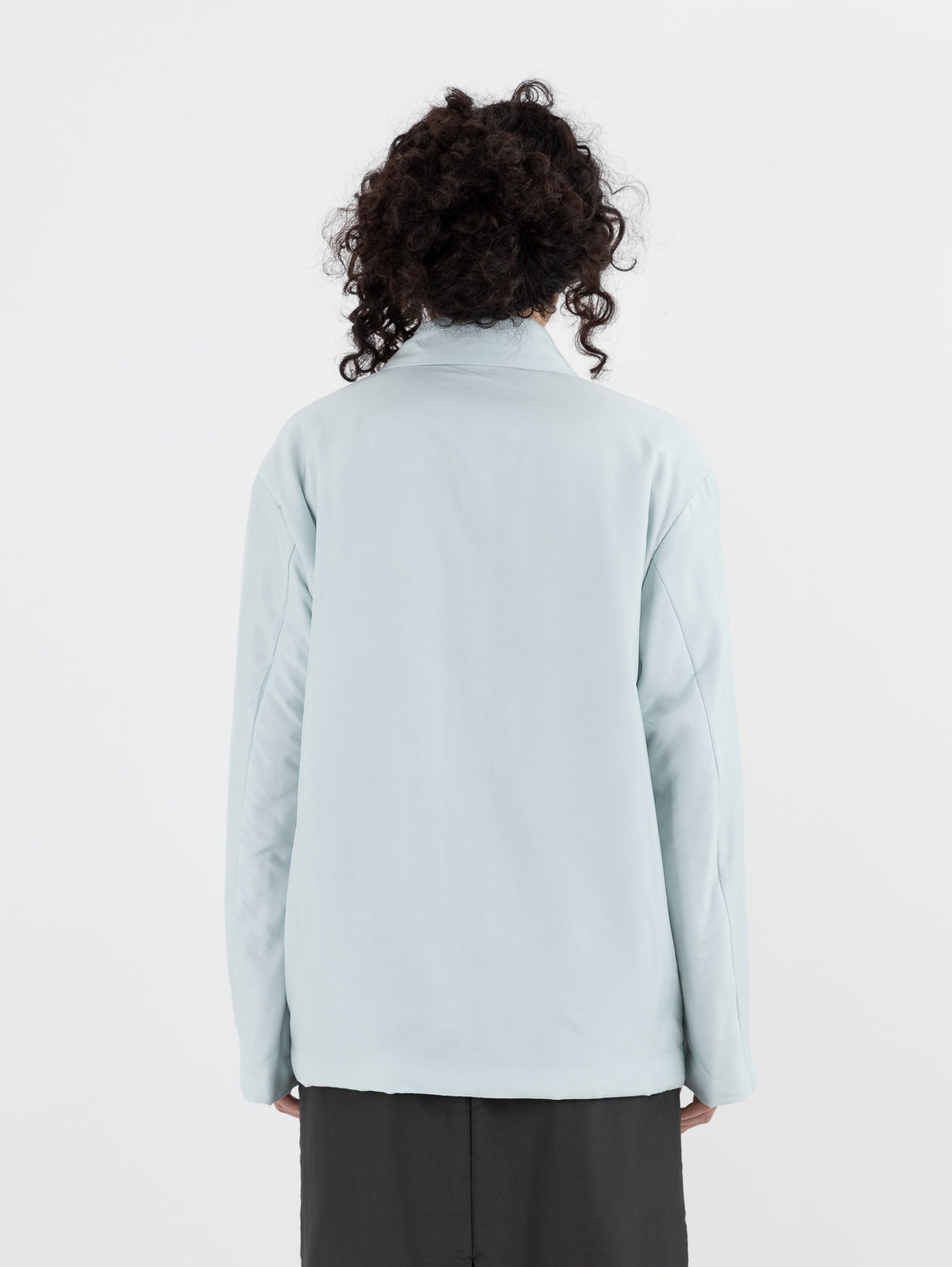 Auralee Light Padded Blouson in Light Blue - AURALEE at Worthwhile - shop TOP