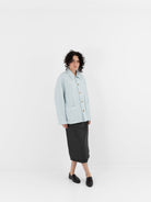 Auralee Light Padded Blouson in Light Blue - AURALEE at Worthwhile - shop TOP