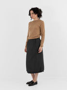 Auralee Light Padded Skirt in Ink Black - AURALEE at Worthwhile - shop SKIRT