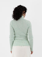Auralee Nep Turtleneck in Mix Mint - AURALEE at Worthwhile - shop TOP