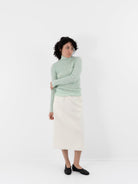 Auralee Nep Turtleneck in Mix Mint - AURALEE at Worthwhile - shop TOP