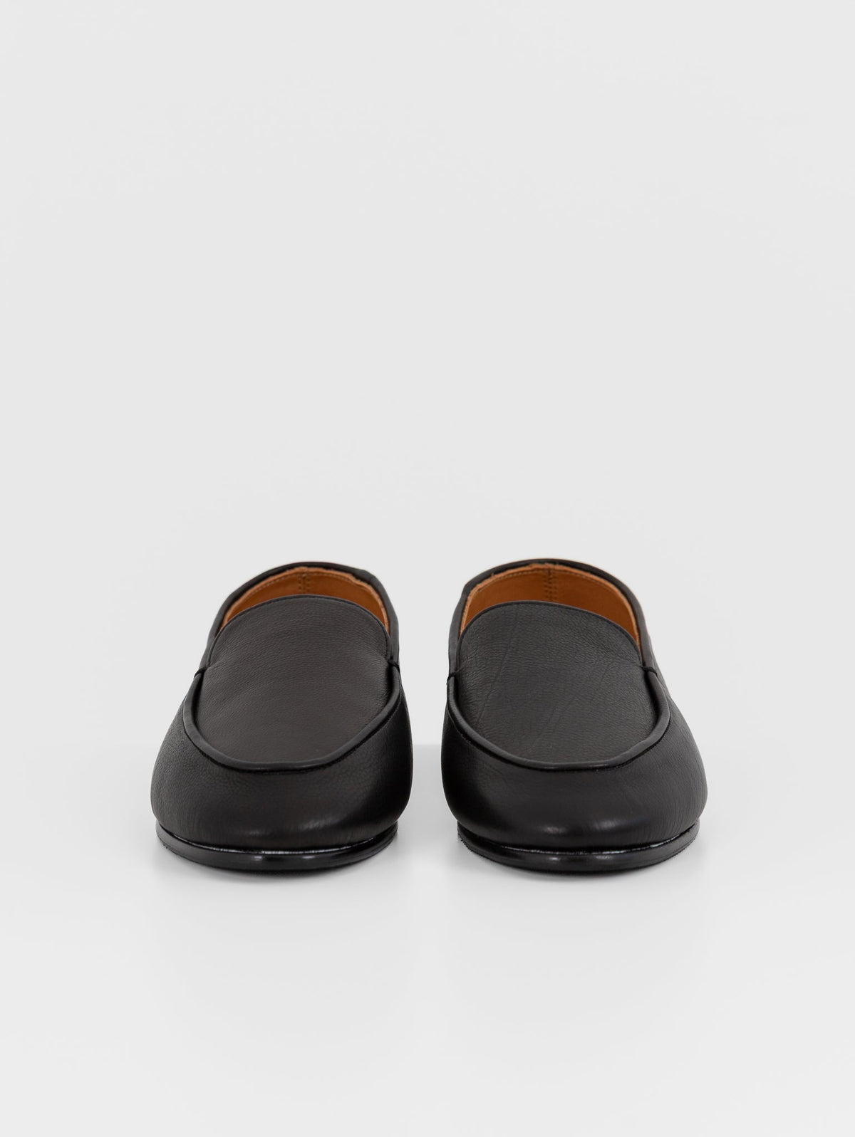 Auralee Soft Leather Loafers in Black - AURALEE at Worthwhile - shop SHOES