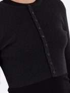 Auralee Super Fine Wool High Gauge Rib Knit Short Cardigan in Charcoal - AURALEE at Worthwhile - shop CARDIGAN