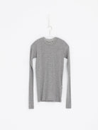 Auralee Super High Gauge Sheer Rib Tee in Grey - AURALEE at Worthwhile - shop TOP