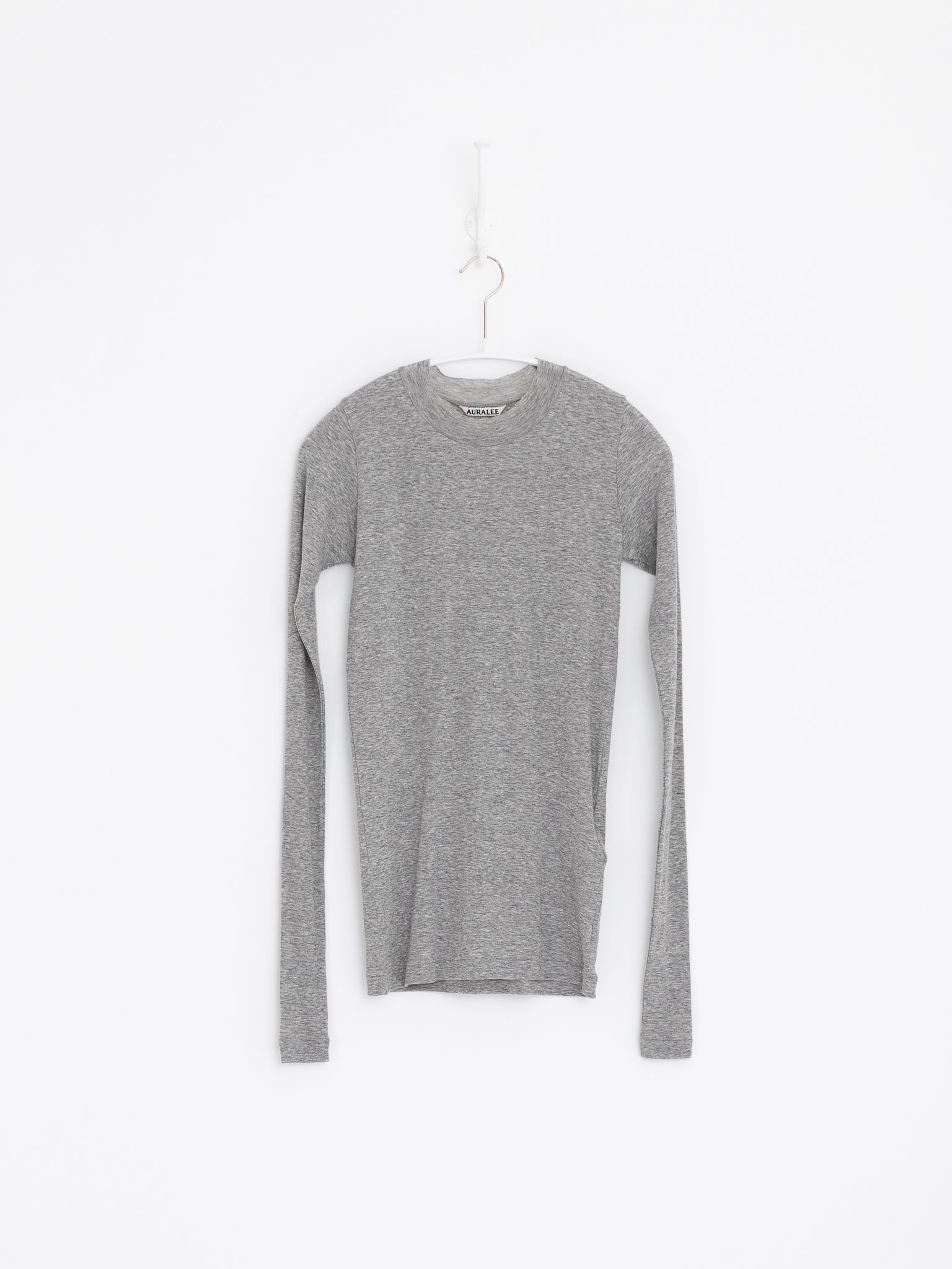 Auralee Super High Gauge Sheer Rib Tee in Grey - AURALEE at Worthwhile - shop TOP