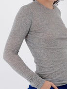 Auralee Super High Gauge Sheer Rib Tee in Grey - AURALEE at Worthwhile - shop TOP