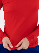 Auralee Super High Gauge Sheer Rib Tee in Red - AURALEE at Worthwhile - shop TOP