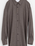 Auralee Super Light Wool Shirt Dress in Top Brown - AURALEE at Worthwhile - shop DRESS