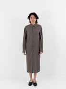 Auralee Super Light Wool Shirt Dress in Top Brown - AURALEE at Worthwhile - shop DRESS