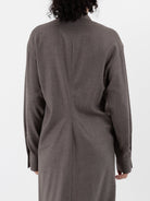 Auralee Super Light Wool Shirt Dress in Top Brown - AURALEE at Worthwhile - shop DRESS