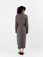 Auralee Super Light Wool Shirt Dress in Top Brown - AURALEE at Worthwhile - shop DRESS