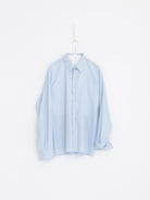 Auralee Washed Finx Twill Slim Shirt in Light Blue - AURALEE at Worthwhile - shop TOP