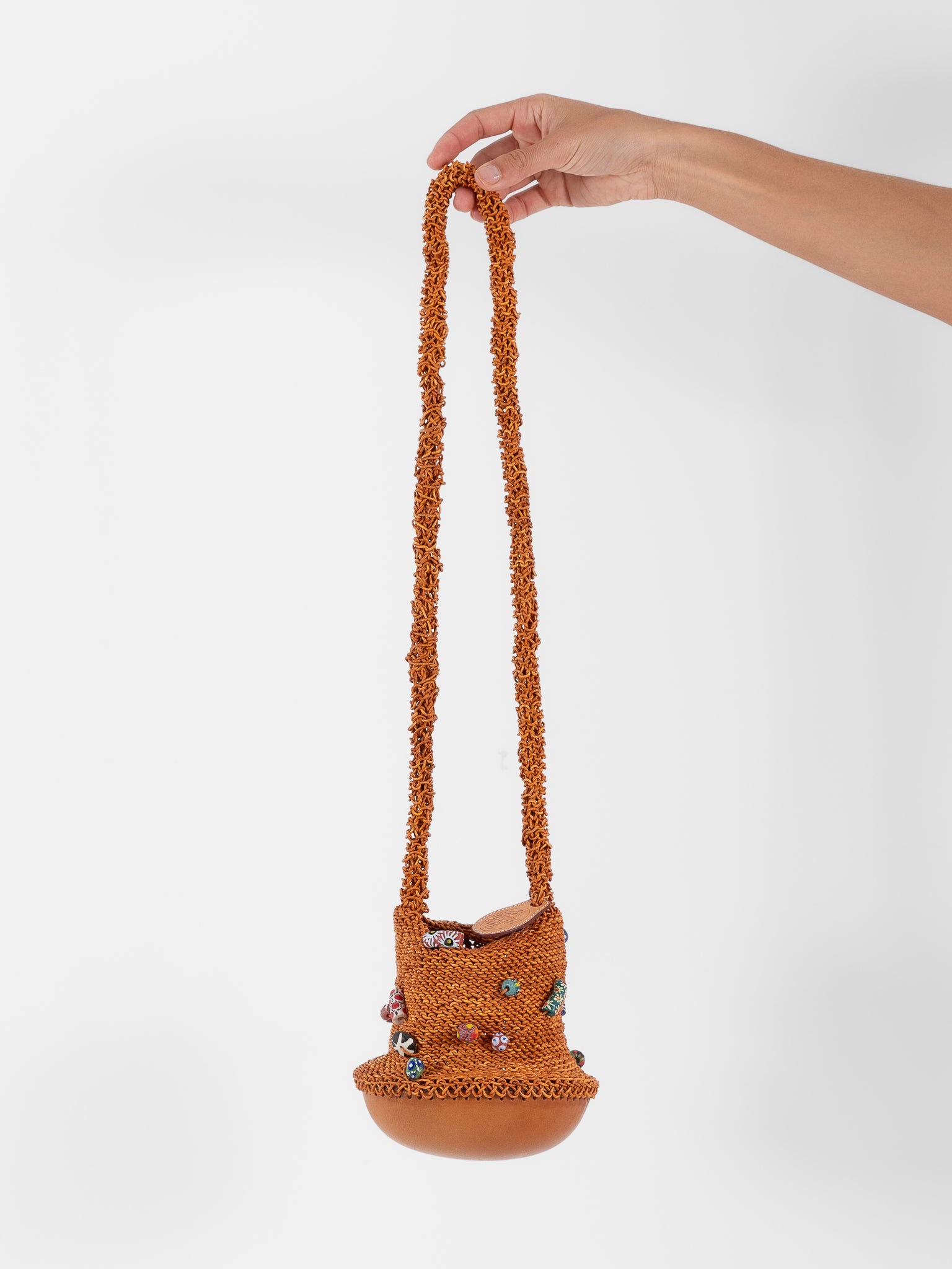 The Backward Vendor Crossbody Bead Pouch in Natural - THE BACKWARD VENDOR at Worthwhile - shop BAG
