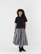 Bergfabel Matilde Skirt in Charcoal Check - BERGFABEL at Worthwhile - shop SKIRT