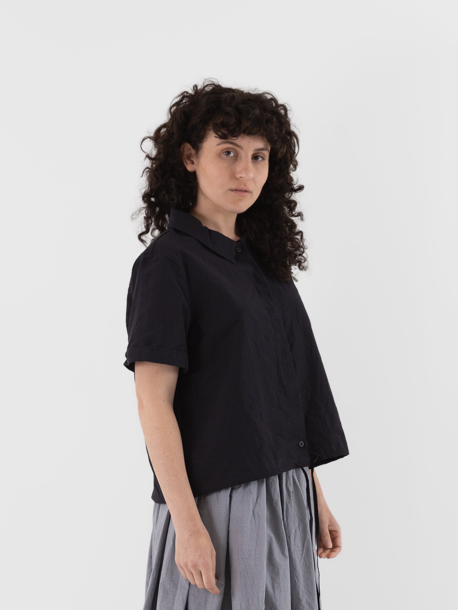 Bergfabel Alma Shirt in Black - BERGFABEL at Worthwhile - shop TOP