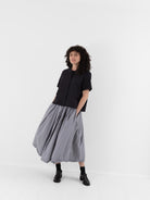 Bergfabel Matilde Skirt in Charcoal Check - BERGFABEL at Worthwhile - shop SKIRT