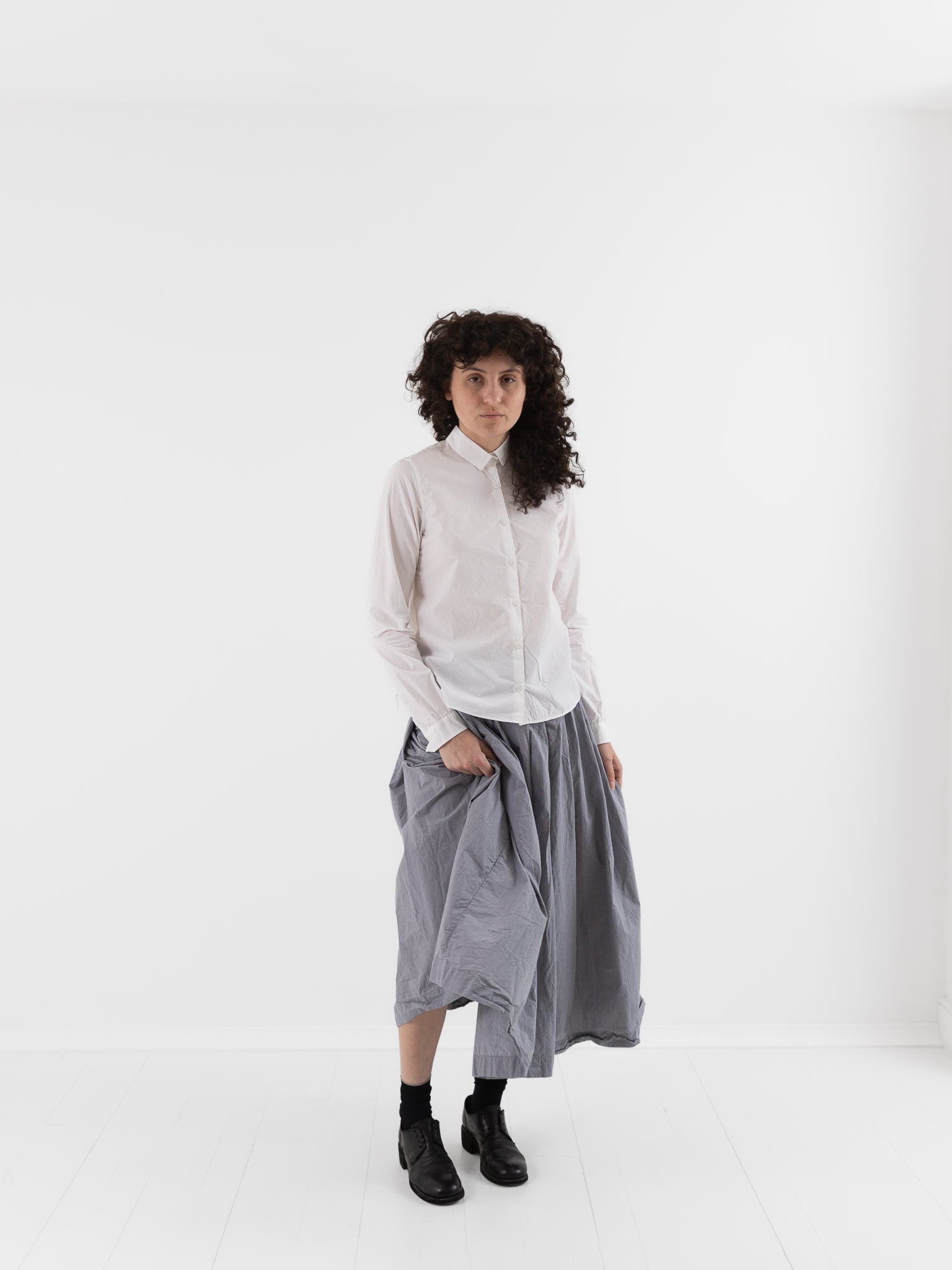 Bergfabel Tyrol Shirt in White - BERGFABEL at Worthwhile - shop TOP