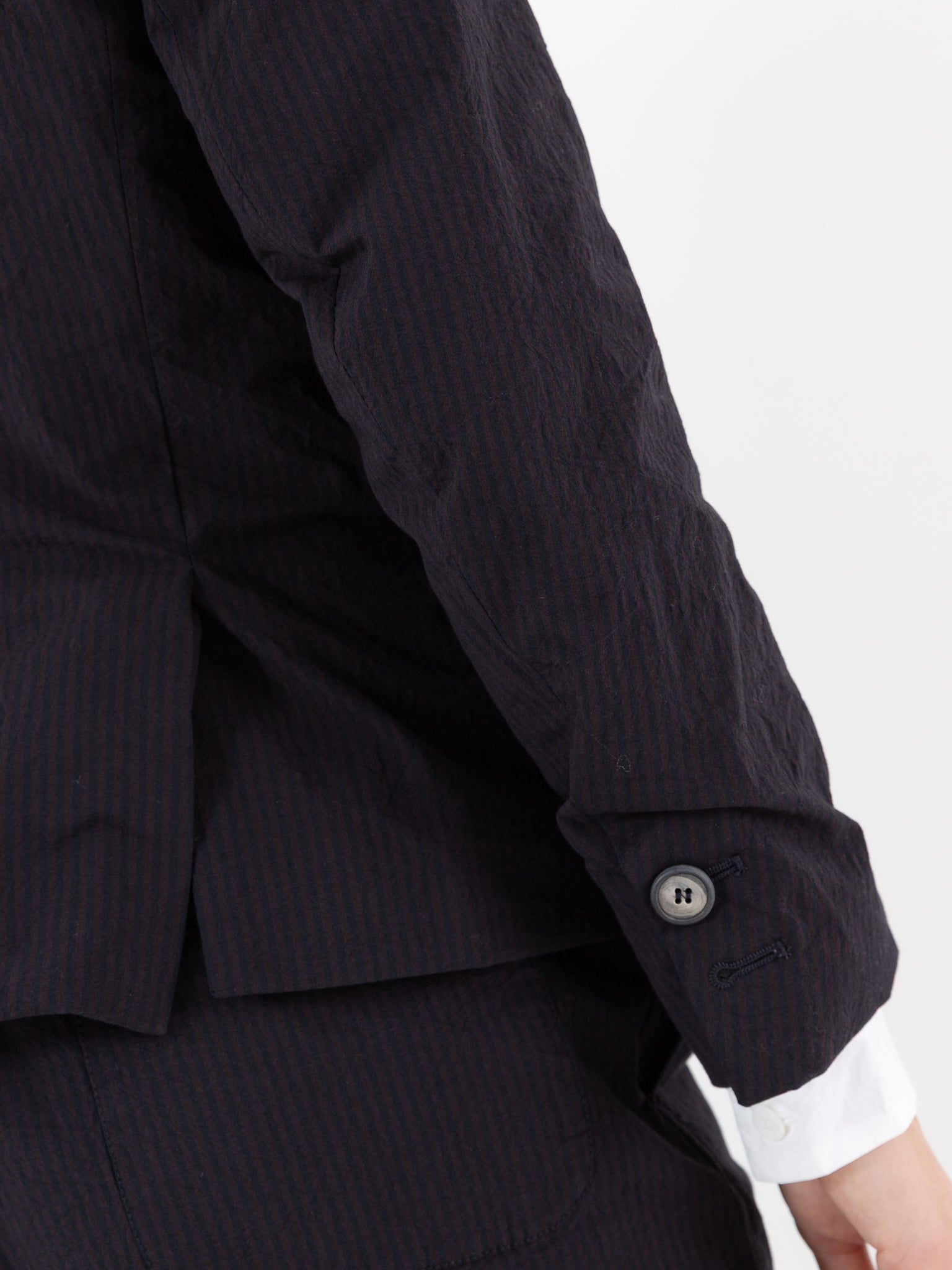 Bergfabel Tyrol Jacket in Burgundy Stripe - BERGFABEL at Worthwhile