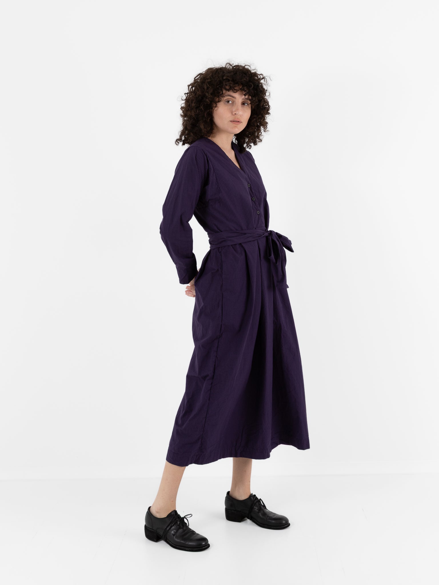 Bergfabel Steffy Dress in Grape Stripe - BERGFABEL at Worthwhile - shop DRESS