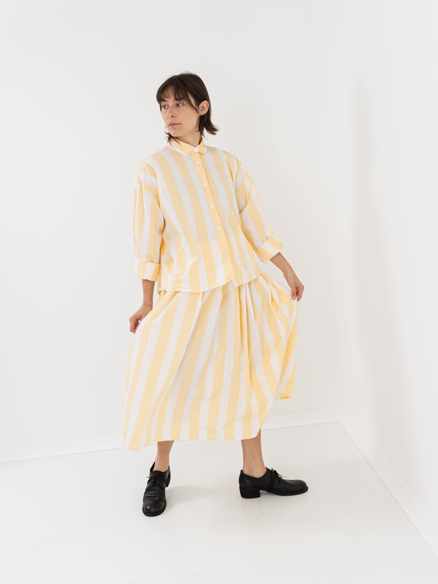 Bergfabel Matilde Skirt, Yellow Stripe - Worthwhile, Inc.