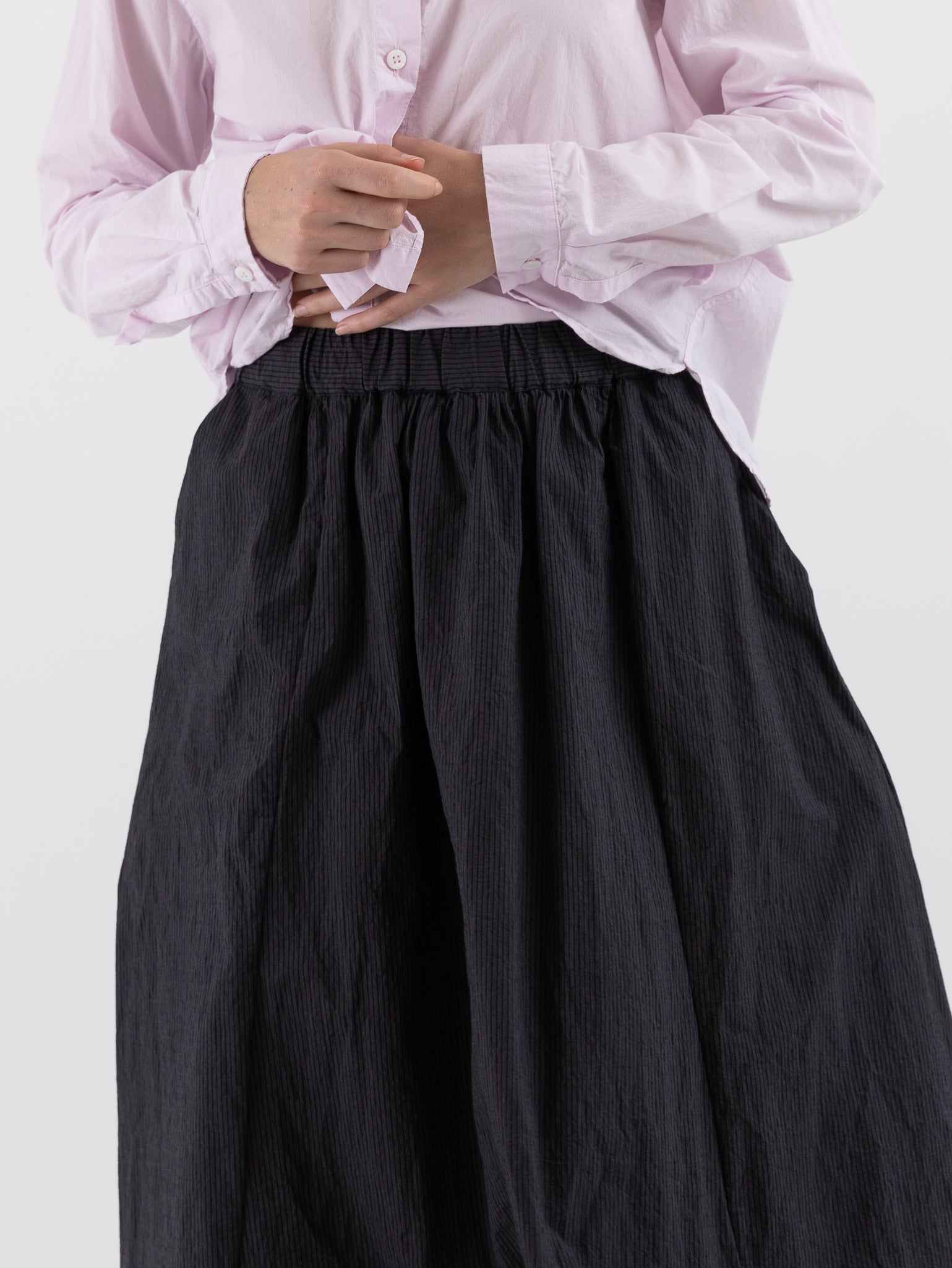 Bergfabel Ivy Skirt in Grey Stripe - BERGFABEL at Worthwhile - shop SKIRT