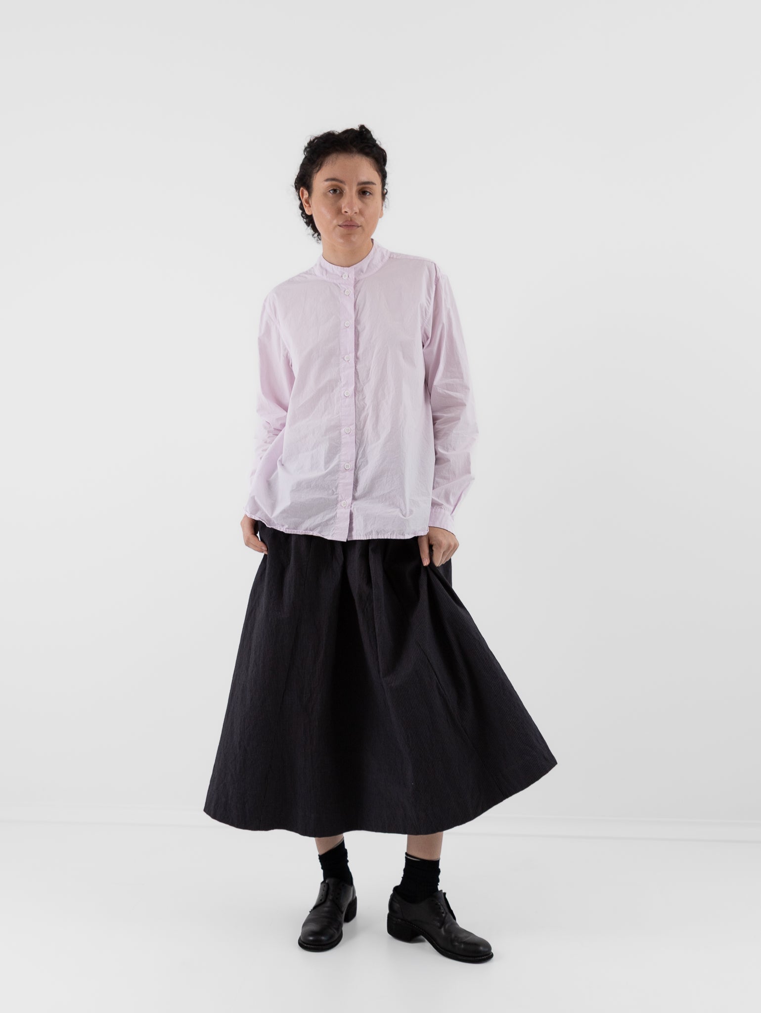 Bergfabel Ivy Skirt in Grey Stripe - BERGFABEL at Worthwhile - shop SKIRT
