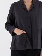 Bergfabel Jenny Shirt in Grey Stripe - BERGFABEL at Worthwhile - shop TOP